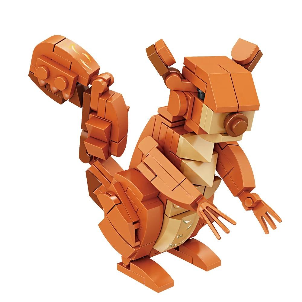 Фигурки животных Лиса Кенгуру Фигурка жирафа Модель Строительные блоки Наборы Игрушки для детей Дикие животные Детские подарки