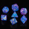 7PCS/Set Digital Acrylic Dice Polyhedral Mixed Color Dice Board Game Pearlescent Dice  Boardgame