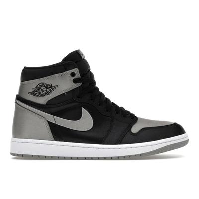 Кроссовки женские Air 1 Retro High OG Satin Shadow серые черные средне-серые FD4810-010