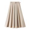 KANO SEIKA Плиссированная расклешенная юбка ниже костюма плюс высокая, подходит для повседневной носки, однотонная женская юбка, юбка, до колена, А-силуэта, юбка, низ для девочек,