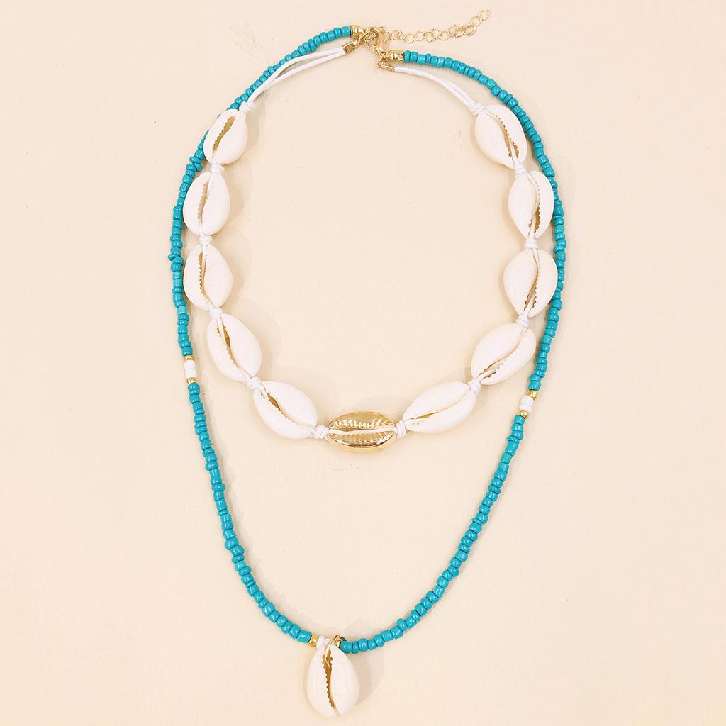 Этнический стиль, креативное ожерелье из рисовой бусины ручной работы, персонализированное простое геометрическое ожерелье из бисера, украшение