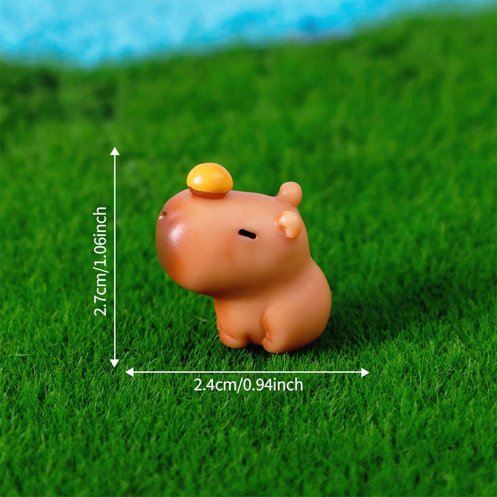 Милые фигурки капибары, миниатюрные украшения для рукоделия, микропейзажи, кавайные аксессуары для салона автомобиля, украшения для дома, детский подарок