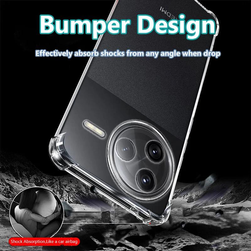 For Xiaomi Redmi K80 Pro 5G Slim Soft TPU Silicone Transparent Case Shockproof Back Cover For Xiaomi Redmi K80