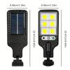 Motion-sensing solar floodlight with remote control, 3 lighting modes, smart super-bright LED street light