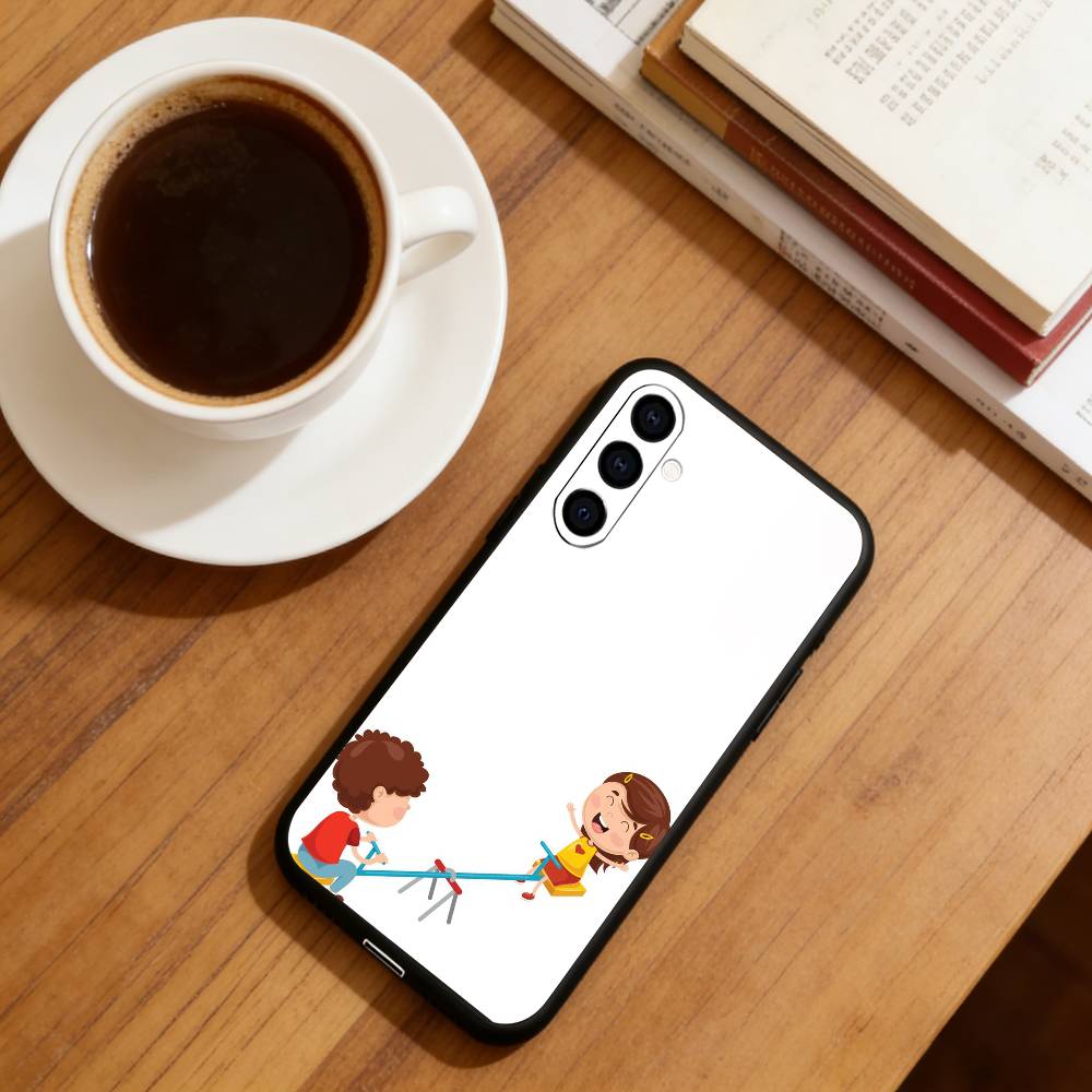 Чехол-качели T-Teeter-totter для Samsung Galaxy A73,A72,A71,A70,A53,A52,A51,Других Мягкий Черный Чехол