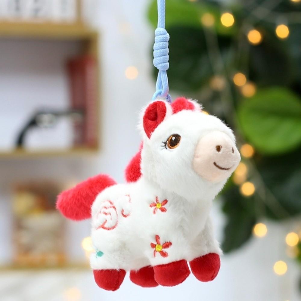 Плюшевая брелок-брелок с пони в винтажном стиле из ПП-хлопка, брелок-брелок с китайской лошадью, подарок на Китайский Новый год