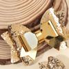 2Pcs Gold Sequin Bow Hair Clip Elegant Sparkly Glitter Leather Hairpin For Baby Girl Children's Daily Hair Headdress Accessories