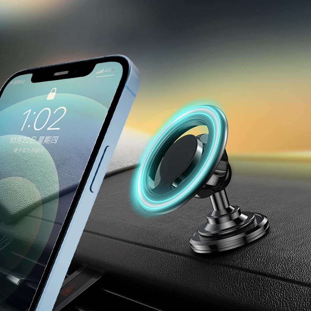 Car Magnetic Phone Holder Magsafe Ring Case Dashboard Air Outlet Mount 360 Degree Rotation for IPhone Samsung Auto Accessiores