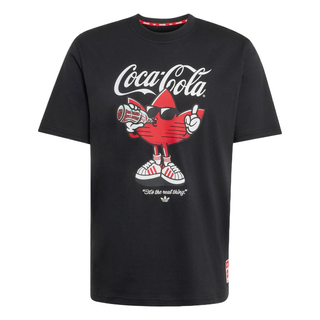 Мужские футболки Adidas Originals X Coca Cola Мужские Черные С круглым вырезом Умеренные