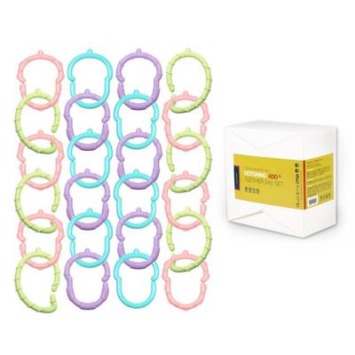 Прорезыватель для зубов Dotoring Ring, в коробке 24 предмета, сертифицирован в 4 странах Европы, США и Японии, небольшая игрушка для развития мышц