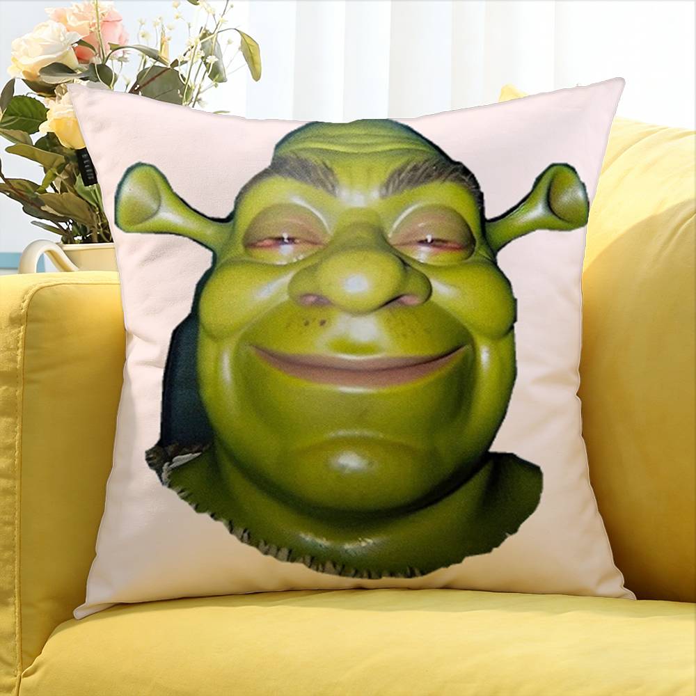 Cartoon S-Shrek Movie Various Sizes Square Pillow Case For Car Home Bedchamber Decor