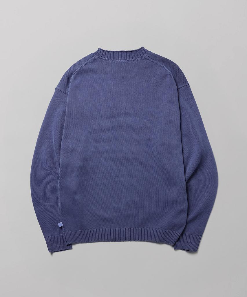 Dickies Стиранный вязаный свитер с тисненым логотипом, синий