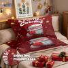 Comforter 3Pcs Cartoon Santa Claus Red Printed Coreless Multi Size Bedroom Bedding Holiday Decoration Machine Washable