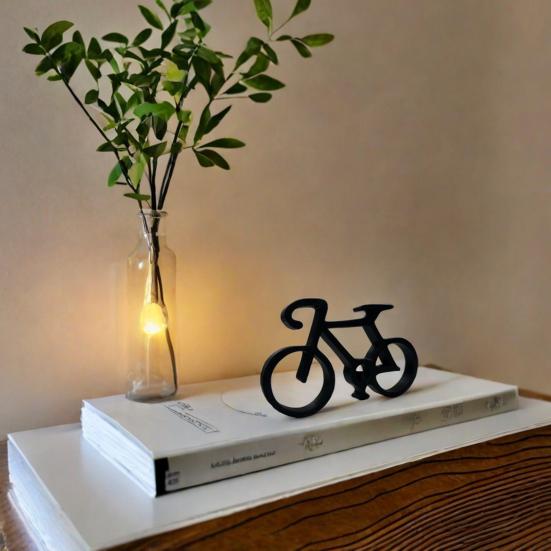Minimalistic Bicycle Sculpture Abstract Wire Frame Road Mountain Bike Silhouette Statue Figurine Desktop Decoration Ornament Cyclist Present