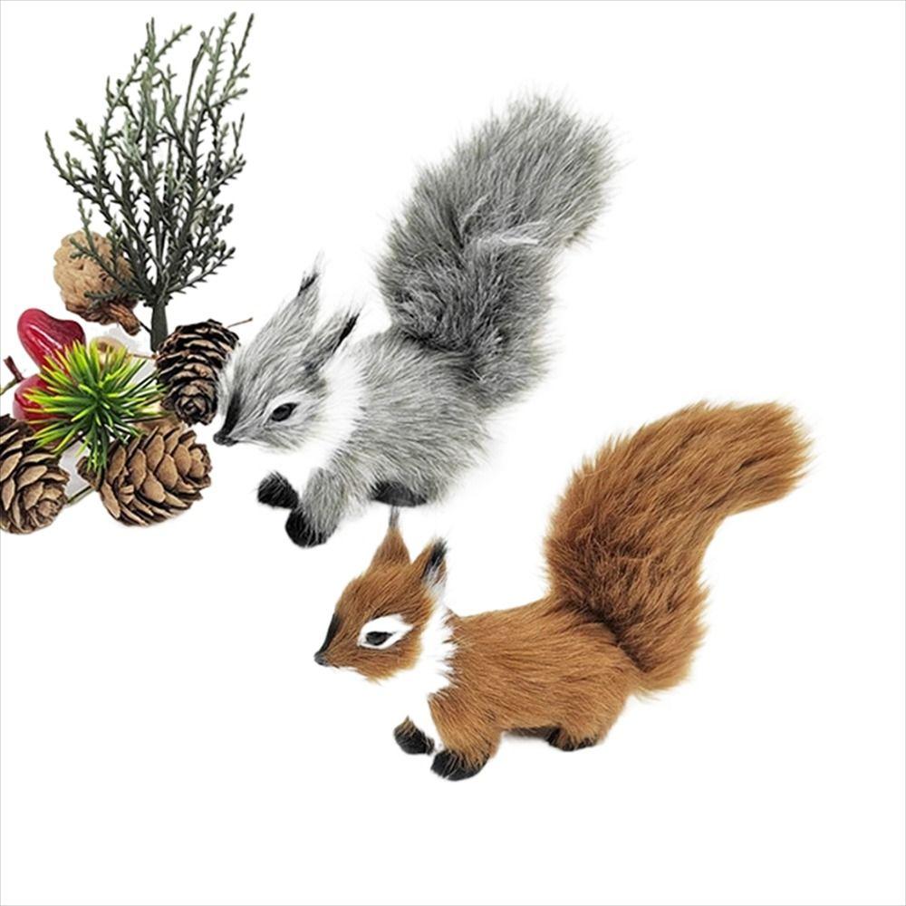 Birthday Gift Christmas Stuffed Toys Squirrel Plush Toys Plush Animal Simulation Squirrel