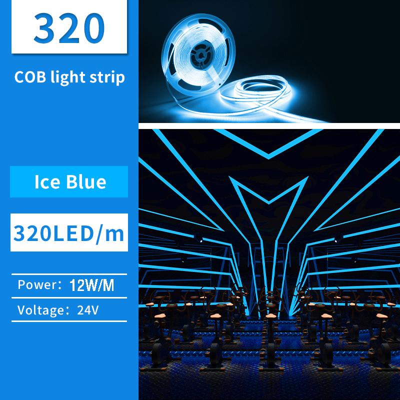 5 м/10 м/лот FCOB светодиодная лента высокой плотности гибкая COB DC24V RA90 синяя красная зеленая розовая 3000K 4000K 6000K светодиодная лента для украшения