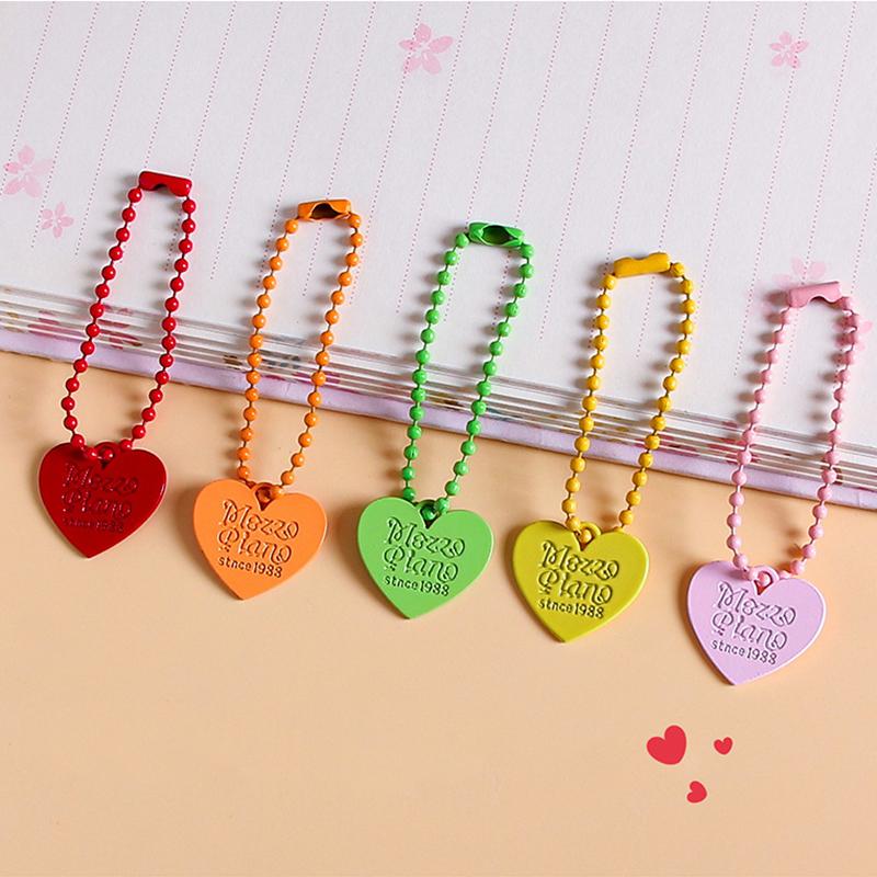 Прочный красочный брелок в форме сердца, креативный милый брелок в форме сердца, кавайный рюкзак, украшения, аксессуары, подарки