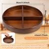 Вращающийся на 360° поднос для хранения, деревянный, Lazy Susan Organize, полка для специй на столешнице, для кухни, закусок, масла, приправ, бутылок