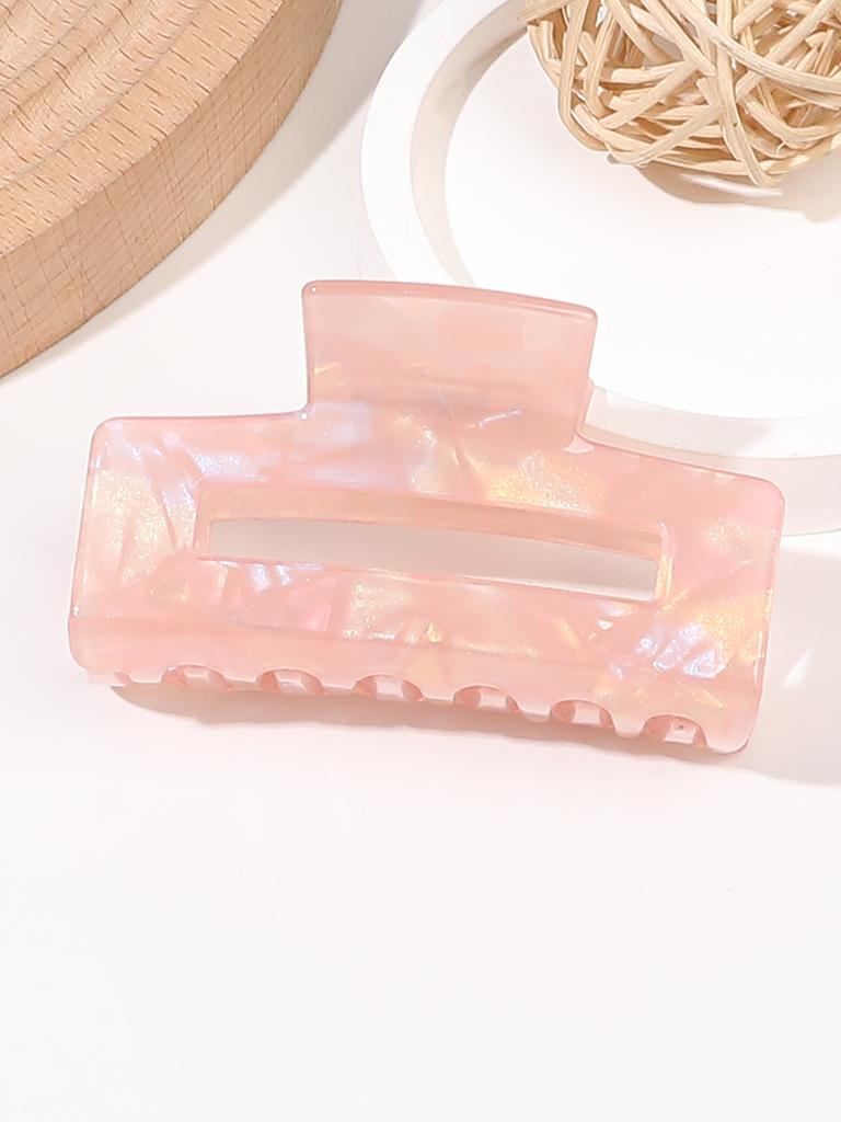 1 Pcs Big Mixed Colors Rectangle Shape Hair Claw Clips ,Fashion Strong Hold Jaw Clips for Women Girls Thin Thick Curly Hair.