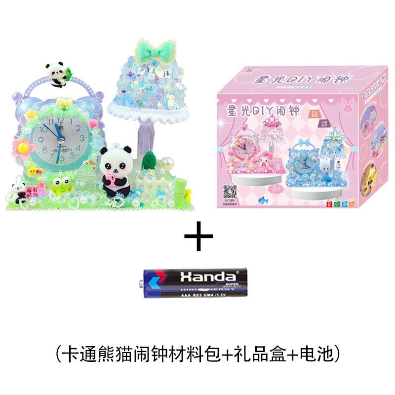 DIY Creative Kids Clock Craft Kit With Resin Glue Decorative Crystal Timepiece Childrens Educational Activity Home
