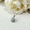 Vinregem 100% серебро 925 пробы VVS1 3EX D Цвет 1CT 6,5 мм настоящий муассанит с бриллиантами, драгоценный камень, цветок, кулон, ожерелье, ювелирные изделия GRA