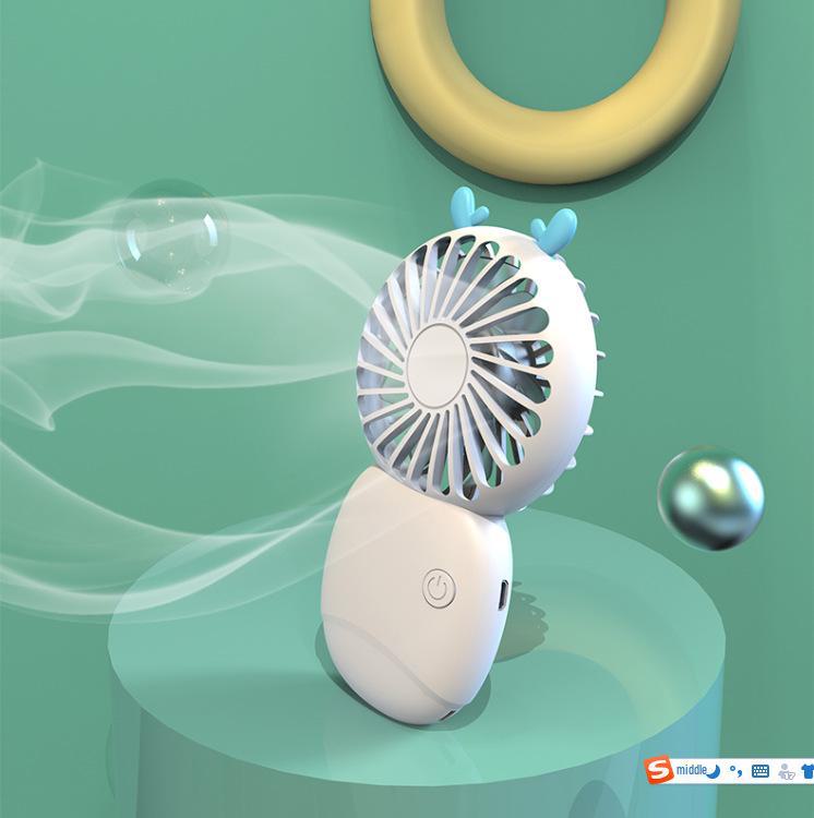 Мини USB перезаряжаемый карманный вентилятор с рисунком из мультфильма - бесшумный, портативный, ручной подарок