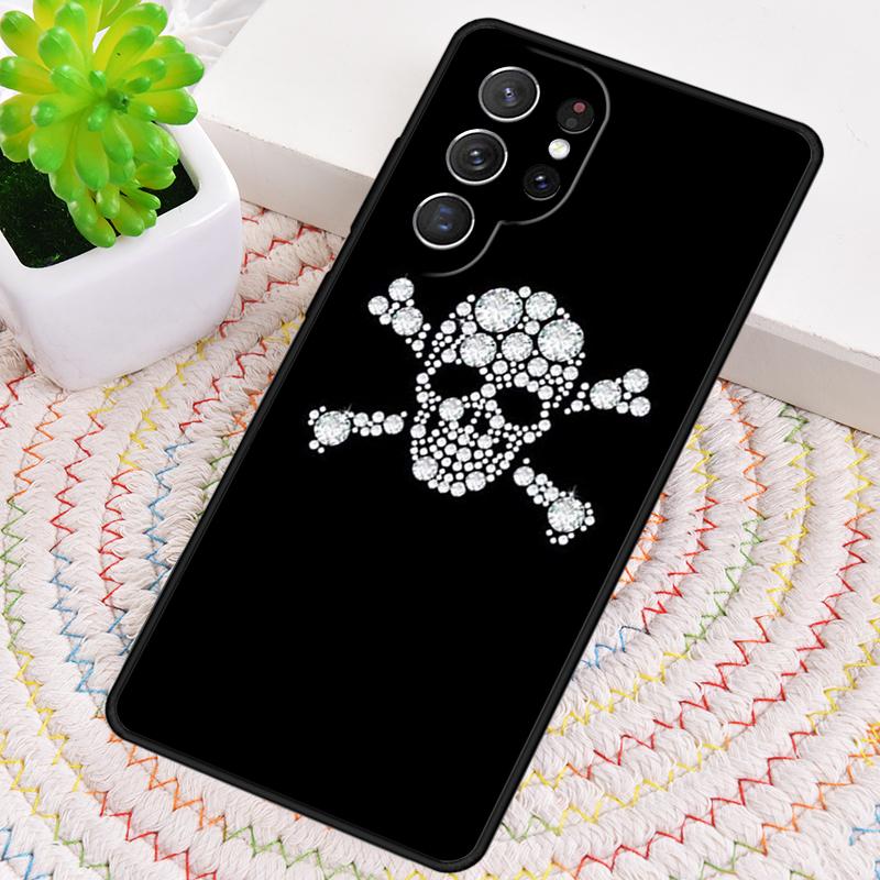 Чехол для телефона DIAMOND SKULL для Samsung Galaxy note 10 pro S26 Ultra S23 S24 FE S25 S21 S22 PLUS ударопрочный