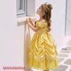 Beauty and the Beast Belle Kids Princess and Stick Costume Princess Fancy Size 130 [MANAMANA] Dress, Dress, Tiara, 3-Piece Set, Yellow, Girls'