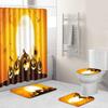 Halloween Bathroom Four-Piece Combination Set Bedroom Non-Slip Carpet Floor Mat Door Mat
