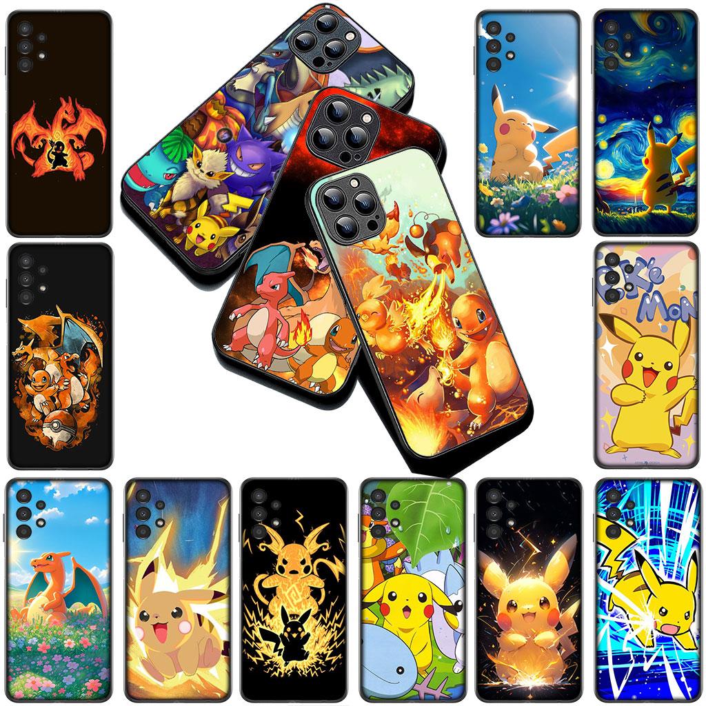 Чехол для телефона P-Pokemons Charmander P-Pikachus для Samsung Galaxy S25 S24 S23 FE Ultra Plus S7 Edge S25+ S23+ A56 5G Мягкий чехол