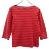 Made In Finland Border Pattern 7 Minutes Sleeve Cut S Red Tops Women Used