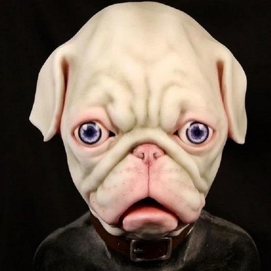 Eagle mask, eagle headgear, Halloween realistic animal mask, bulldog, parrot, old man, light-up headgear mask