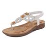 Women's Summer New Rhinestone Thong Sandals Large Size Thick Sole Casual Sandals