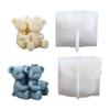 Bear Candle Silicone Mold for Handmade Desktop Decoration Gypsum Epoxy Resin Aroma Candle Mould for Home Decoration