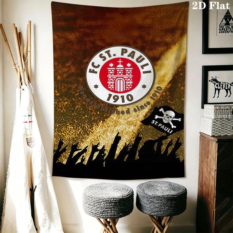 St. Pauli Wall Hanging Printed Fabric Blanket Decorative Tapestries for Bedroom Living Room Home Decor