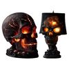 Skull Desk Lamp Gothic Magma Skull Lamp Spooky LED Human Skull Desk Light for Halloween Party Mantel Decoration