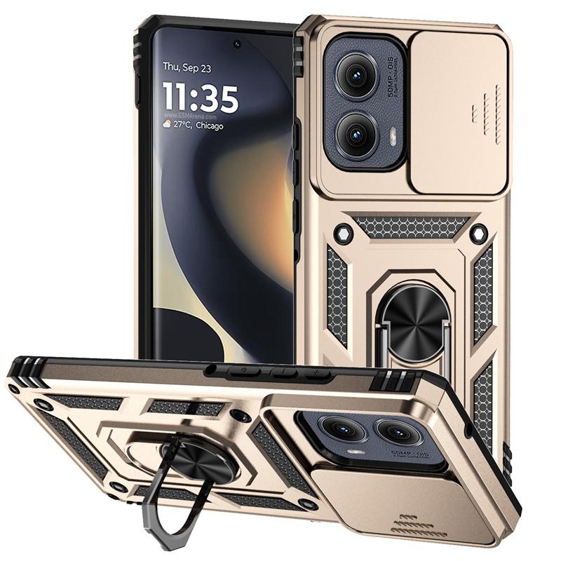 Чехол для Motorola G 5G 2024 Чехол Автомобильный Магнитный Держатель Кольцо Броня Ударопрочный Чехол для Moto G5G 2024 Защита Камеры Задняя Крышка