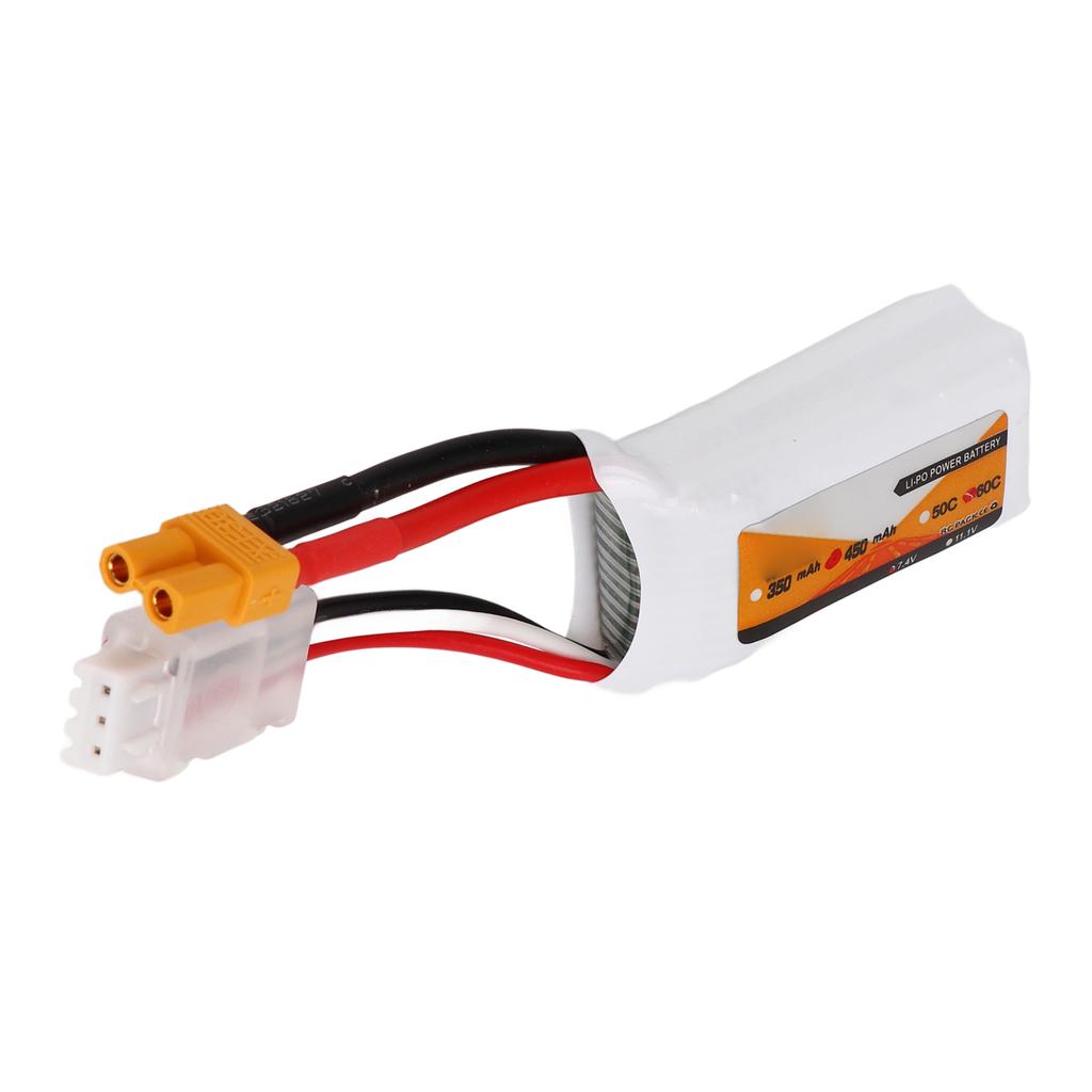 450mAh Lipo Battery 60C Discharge Rate 7.4V 2S XT30 Plug Power for RC Vehicles Aircraft