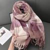 Winter Luxury Classic England Style Women Scarf Fashion Stripe Plaid Scarves Tassel Shawls Pashmina Lady Wrap Hijab