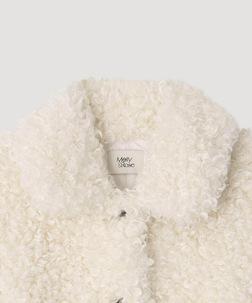 Melly&Rose Melrose Faux Fur Jacket Long (310368)_Cream
