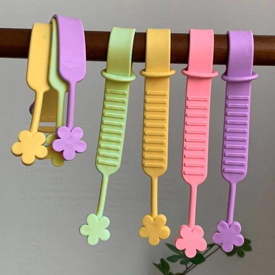 2Pcs Silicone Toilet Lid Lifter Flower Design Multi-Level Adjustment Anti-dirty Closestool Seat Cover Lid Handle Lifting Device Bathroom Accessories