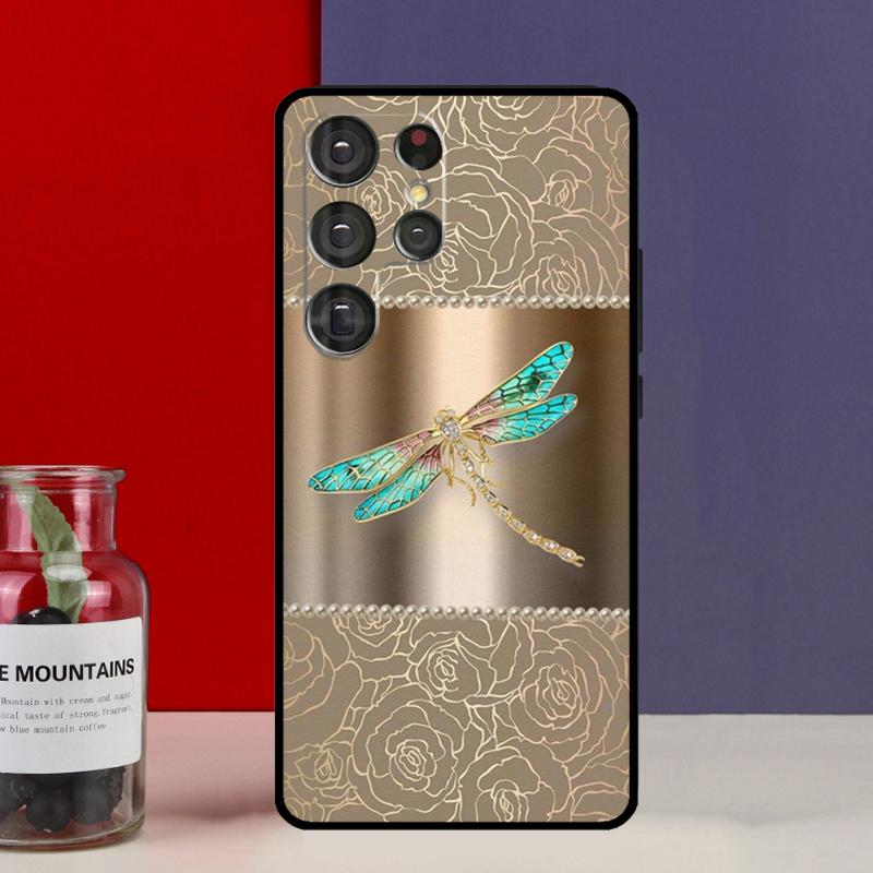 Цветочный Разноцветный Стрекоза Чехол-Фонда Для Samsung Galaxy S25 Ultra S9 S10 S20 FE S21 S22 S23 Plus S24 Ultra Чехол для Телефона