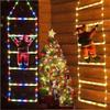 Christmas Decorations Santa Claus Climbing Ladder Light LED Fairy Lamp USB Plug 8 Modes for Home Holiday Wall Window Xmas Decor