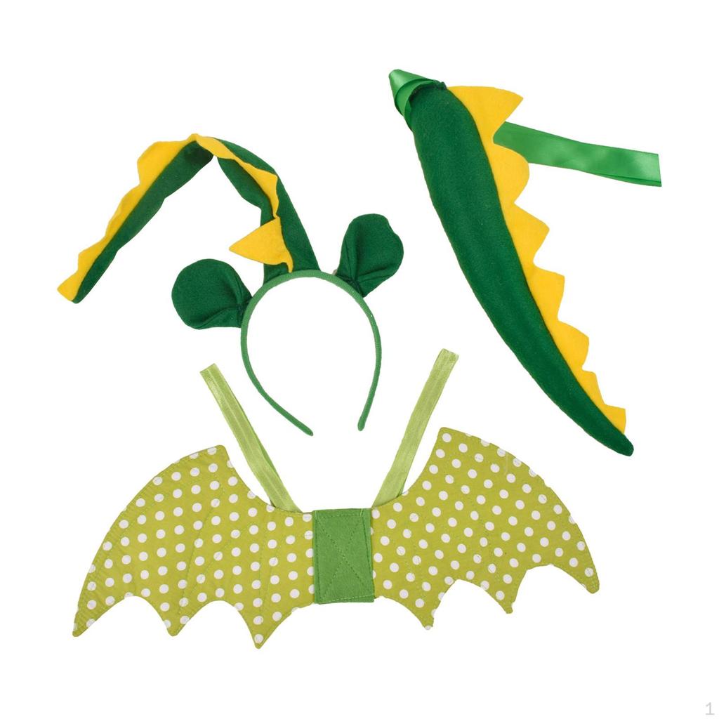 Комплект из 3 предметов: крылья и хвост динозавра для детей, костюмы драконов на Хэллоуин