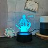 Basketball Player Kobe Led Night Light Touch Control 7 Colour Changes Great Birthday Gift For Sports Lover