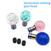 Round Solid Color Faux Crystal Ball Car Modification Gear Shifter Knob Accessory