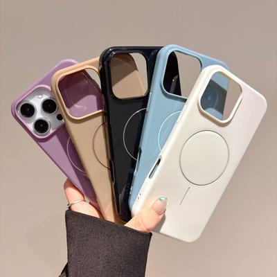 Для чехла для мобильного телефона IPhone16 Имитация оригинального тонкого круга Магнитная присоска для Apple 15promax Всесторонний однотонный защитный чехол