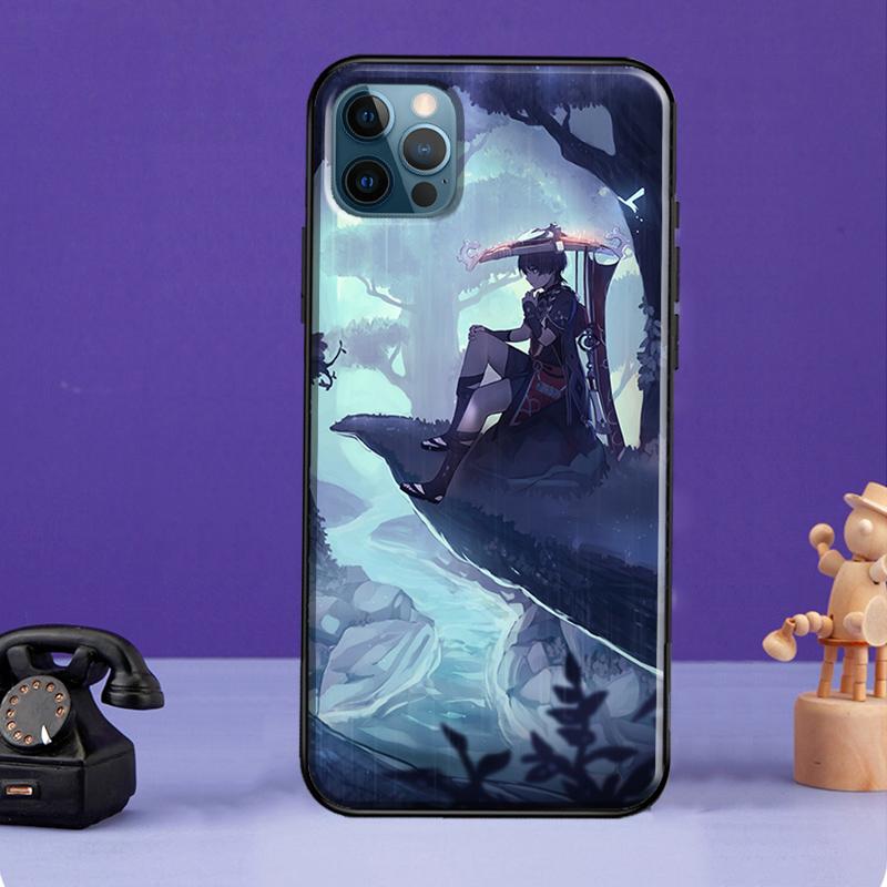 Чехол Scaramouche Genshin Impact для iPhone XR X XS Max SE 2020 7 8 Plus, чехол для телефона iPhone 11 14 12 13 Pro Max Mini