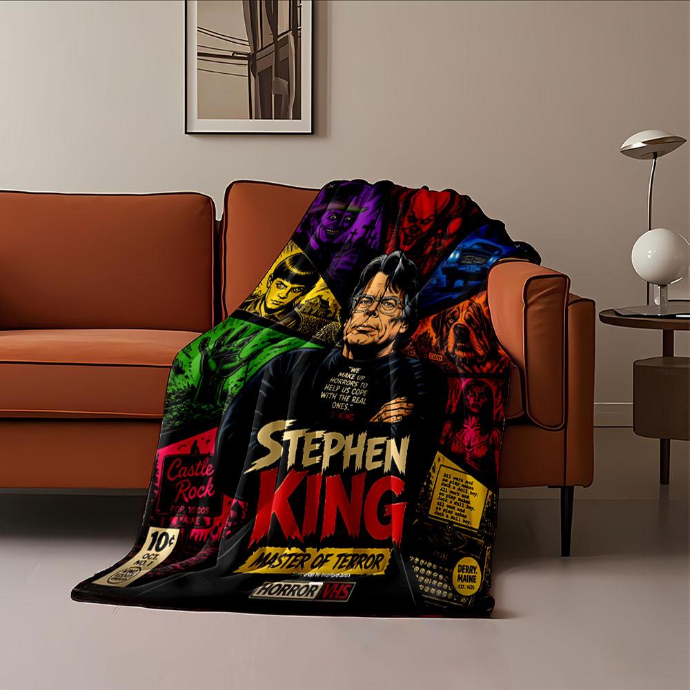 Stephen King Horror Montage for all seasons blanket lunch break throw gift