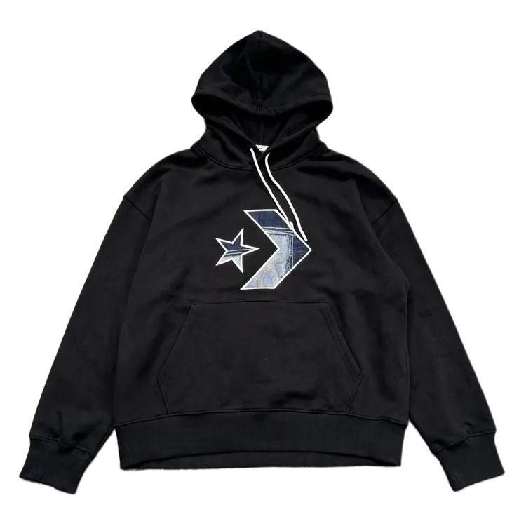 Converse Толстовки Мужские Черные С Капюшоном Умеренная 10025827-A03